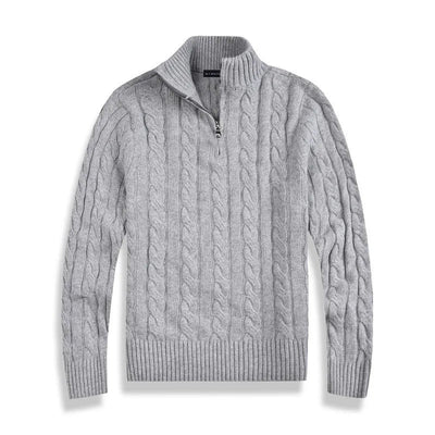 Carlo - Men's Spun Cotton Half-Zip Sweater