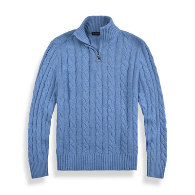 Carlo - Men's Spun Cotton Half-Zip Sweater