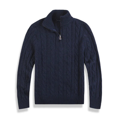 Carlo - Men's Spun Cotton Half-Zip Sweater