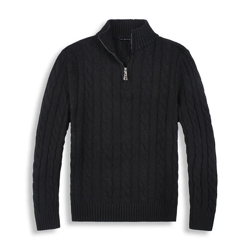 Carlo - Men's Spun Cotton Half-Zip Sweater