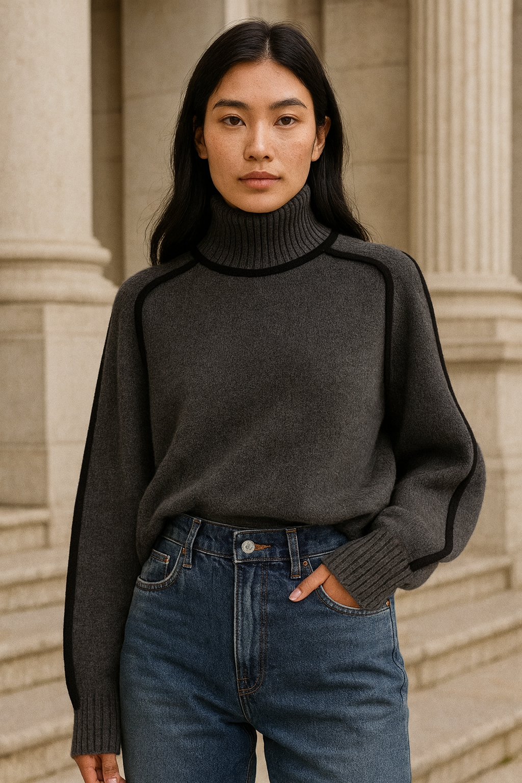 Milly - Women's Turtleneck Sweater