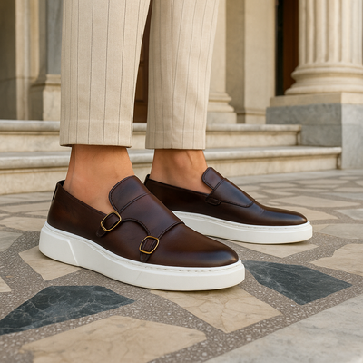 Henry - Men's Brown Leather Loafers